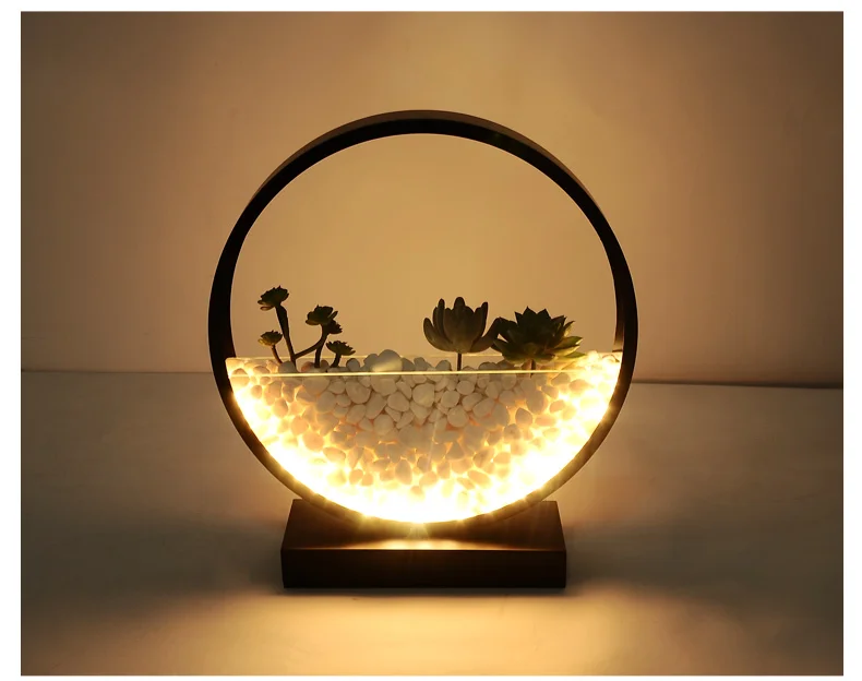 Современная простая настольная лампа в скандинавском стиле для спальни, ресторана, сада, теплая и романтичная каменная настольная лампа, креативный подарок, лампа для растений