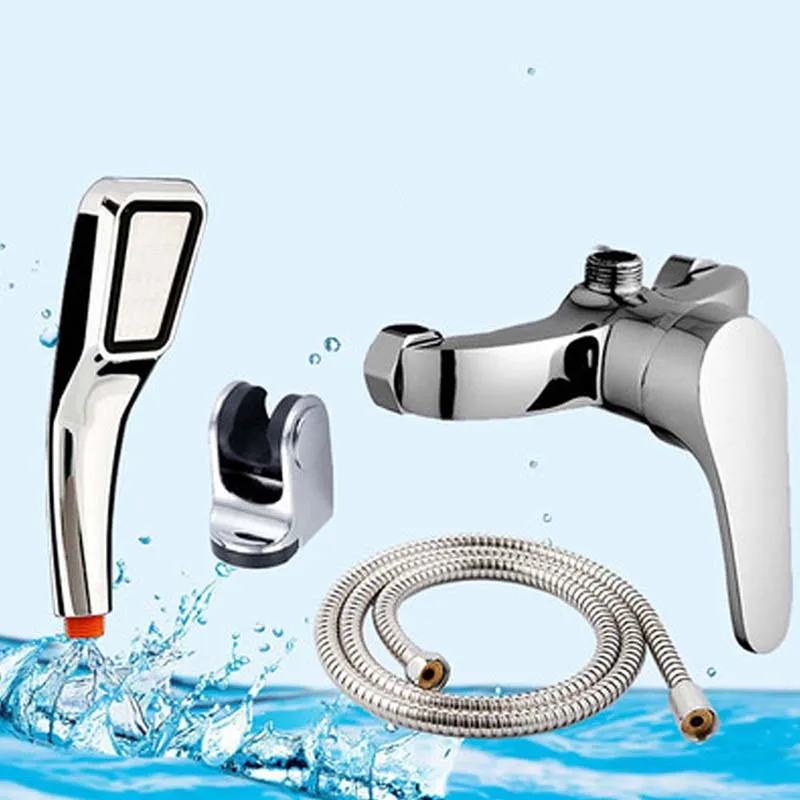 Chrome plating Shower Head Handheld Showerhead Rainfall Water Saving