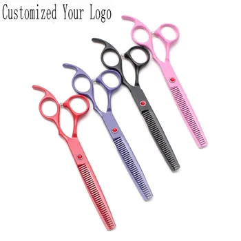 

6.5" Customized Logo Clippers For Dogs Animal Shears Thinning Shears Dogs Shears Professional Pets Scissors Styling Tools C4102
