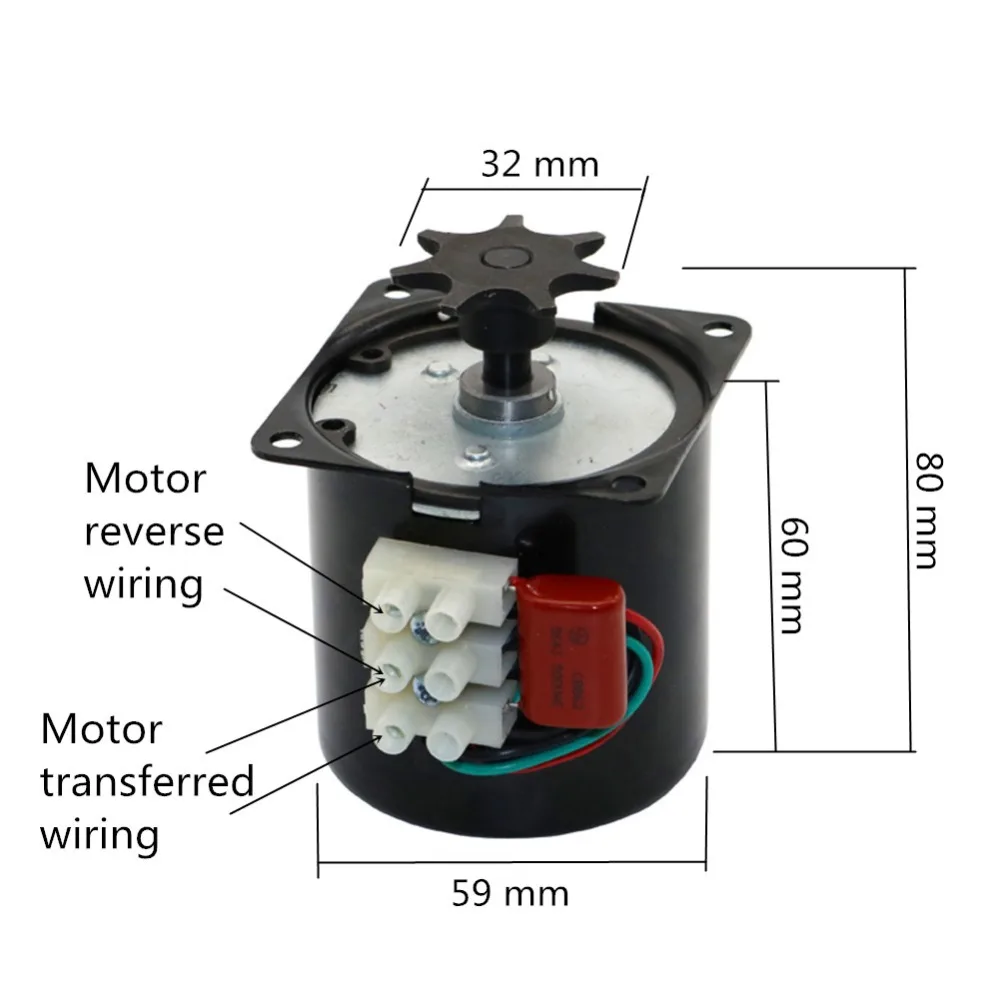 220v 2.5 RPM Gear Motor For Egg Incubator