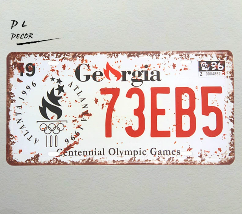 Dl Georgia 73eb5 License Plate Metal Sign Garage Shop Bar Wal Decor 15 30cm Sign Plate Decorative Decorativedecorative Signs Aliexpress