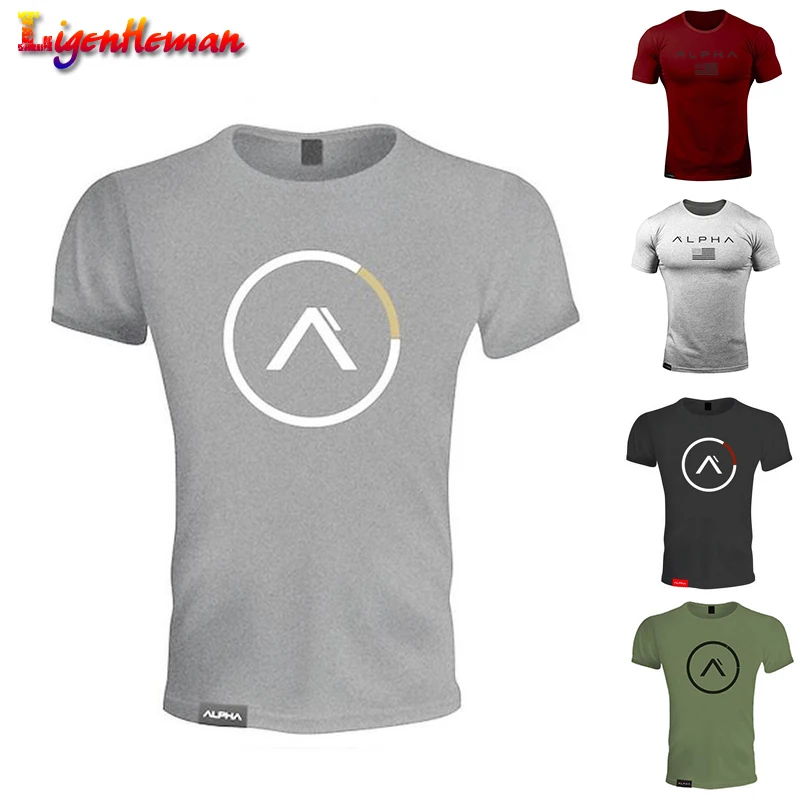 

Summer New trend Gyms Tee Tight Top Mens Short Sleeve Fitness t-shirt Casual Men Cotton Breathable Clothing Fashion T Shirt