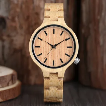 Fashion Bamboo Wood Watch Women Creative Analog Quartz Sport Wristwatch Ladies Handmade Maple Wooden Watches Relojes Mujer Gifts analog wooden watch ladies full wood women s wristwatch creative female clock wrist bangle watches relogios femininos de pulso