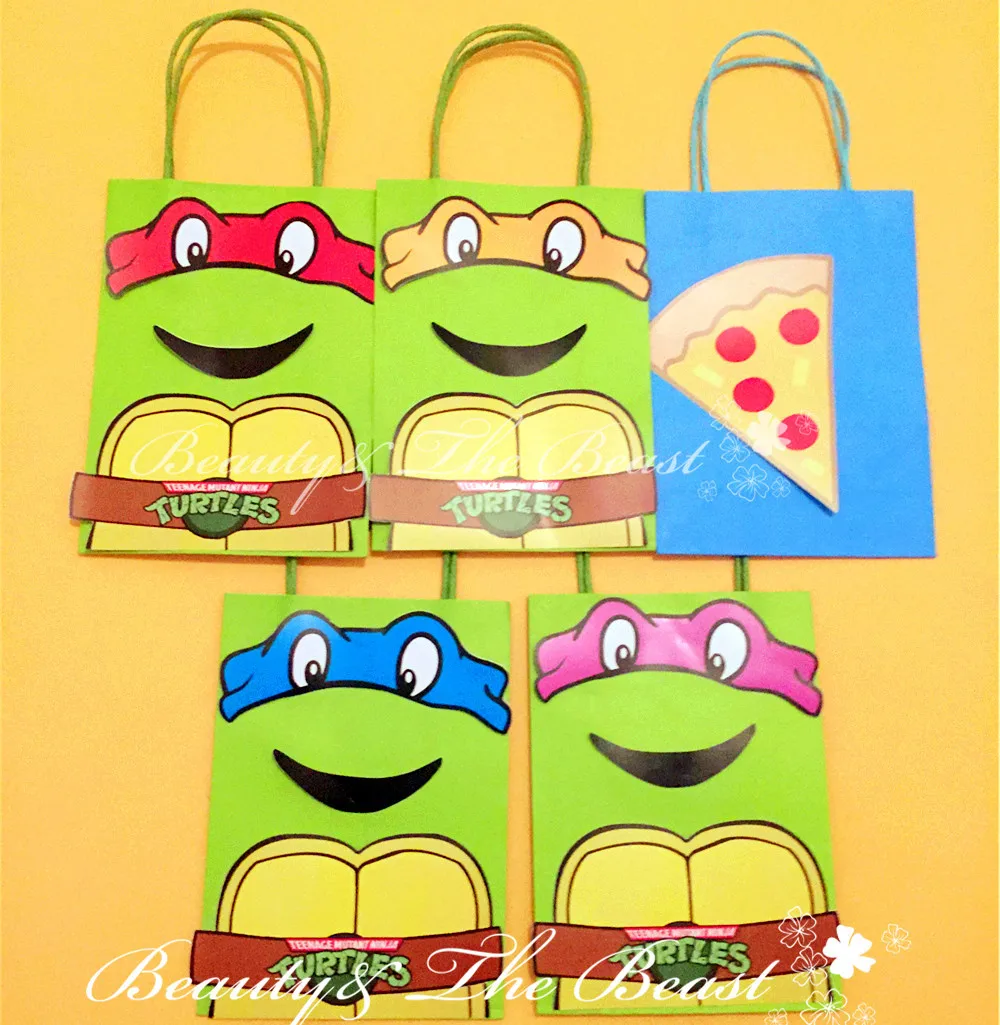 Черепаха-ниндзя, Подарочная сумка, Подарочная сумка, украшения для дня рождения, Детские принадлежности для вечеринок, Детская Конфета для душа