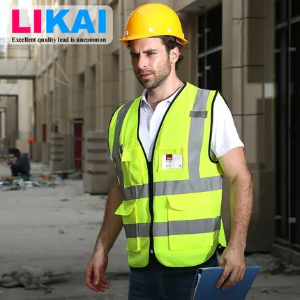High Visibility Construction Vest with Logo Printing