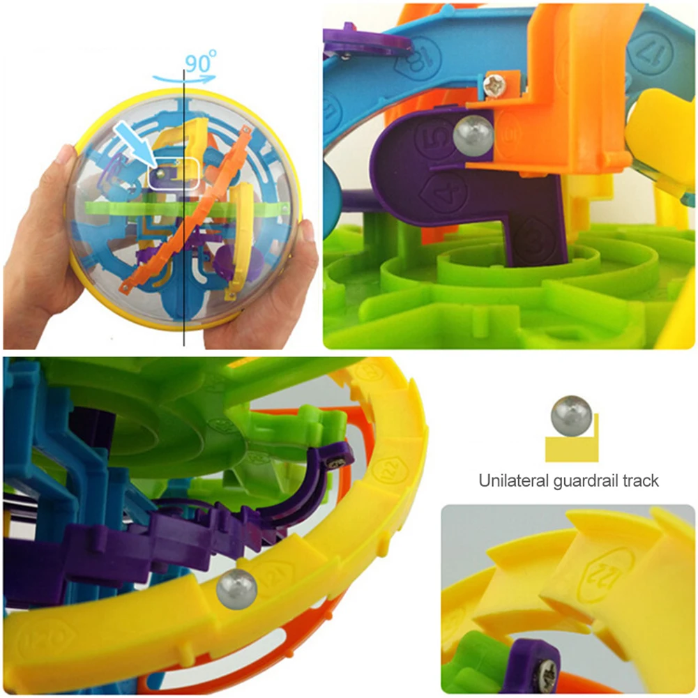 3D Magic Maze Ball 100 Levels Intellect Ball Rolling Ball Puzzle Game Brain Teaser Children Learning Educational Toys Orbit Game 3D Magic Maze Ball 100 Levels Intellect Ball Rolling Ball Puzzle Game Brain Teaser Children Learning Educational Toys Orbit Game