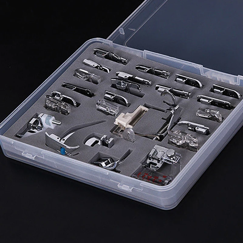 

52pcs Domestic Sewing Machine Presser Foot Braiding Blind Stitch Darning Presser Feet Kit Set
