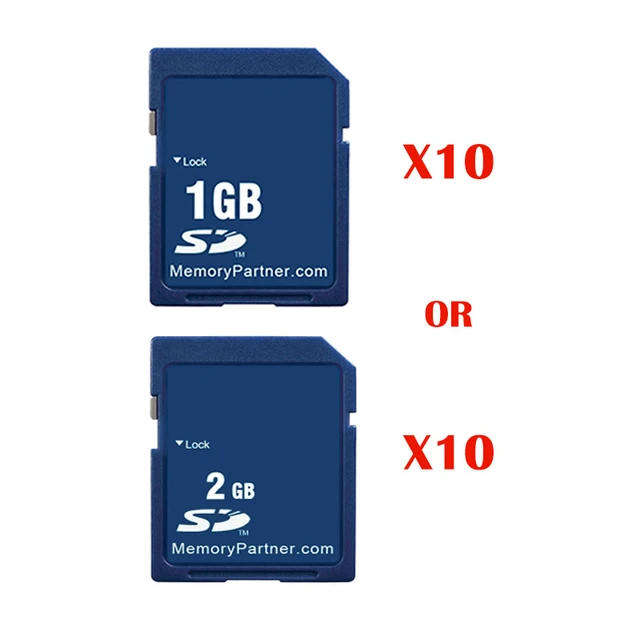 10pcs/Lot SD Card 1GB/2GB 512MB 256MB 128MB 64MB Carte Memoire SD