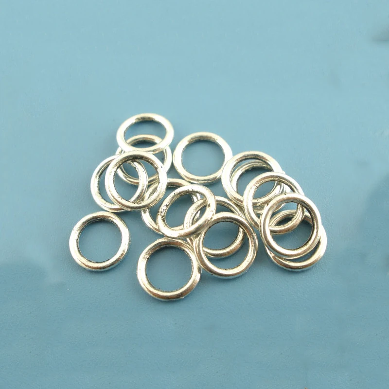 100 шт Серебряные закрытые прыгающие кольца 12 мм круглые закрытые кольца для изготовления ювелирных изделий ожерелье браслет DIY Аксессуары для рукоделия