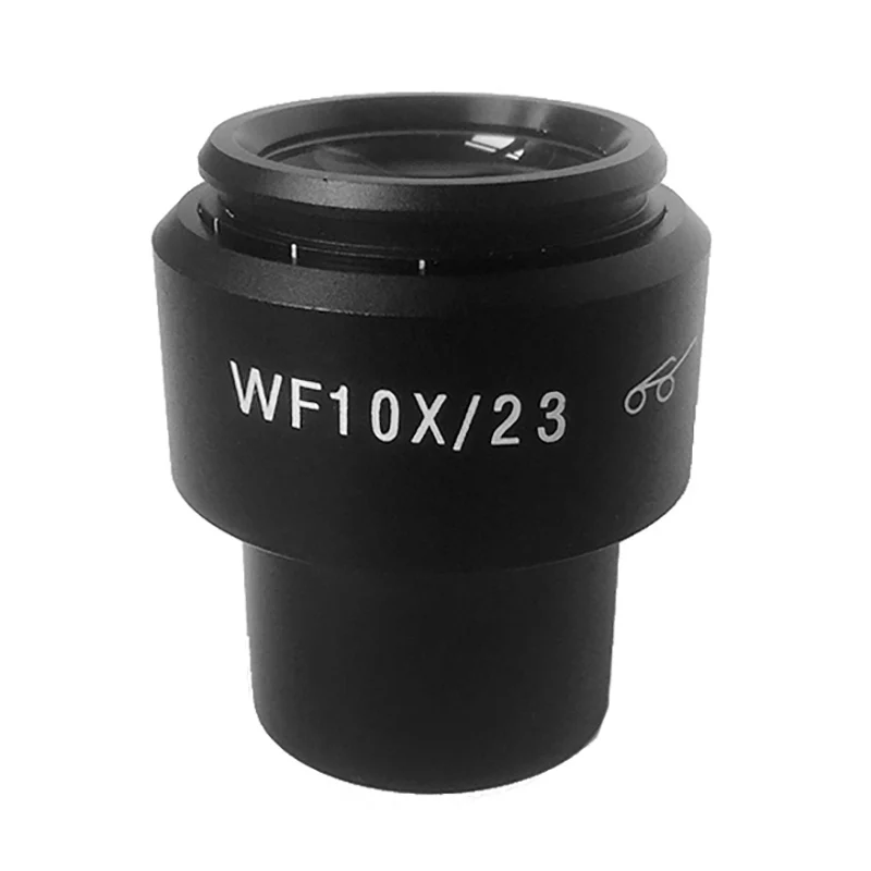 

1PC WF10X Adjustable Wide Field Microscope Eyepiece Len Field of View 23mm Mounting Size 30mm with Eyecups for Stereo Microscope