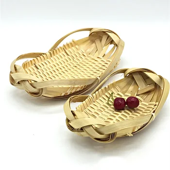 

Handmade Bamboo Sushi Plate Creative Stagger Knit Tray Restaurant Sushi Dish Nigiri Plate Natural Tableware Food Tempura Dishes