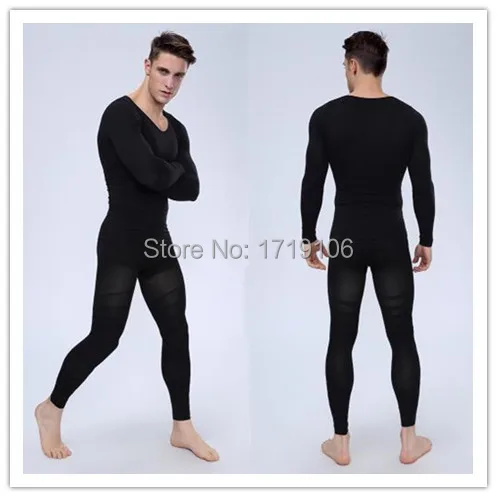 Men Body Shaper Suits [Shirt+Pants] Compression Slim