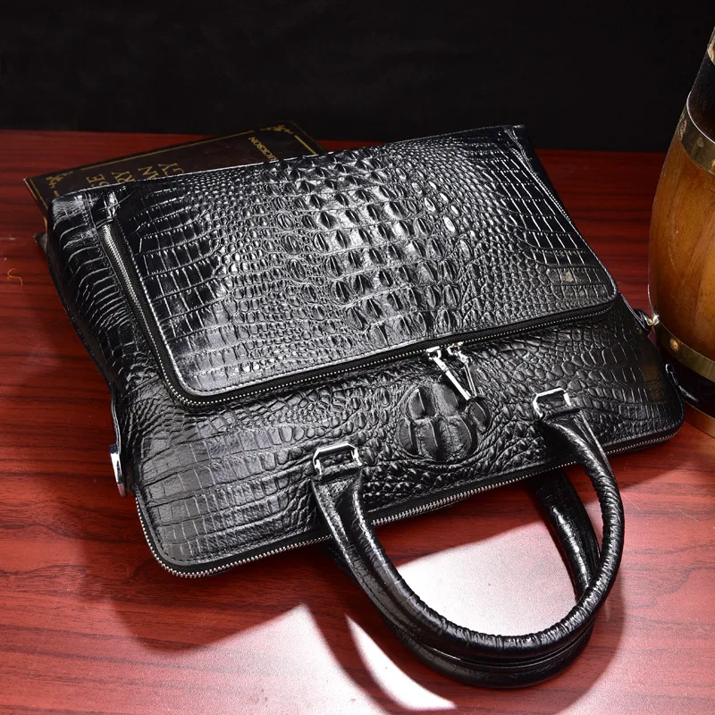 Wholesale High quality Genuine leather Laptop bag 14 15.4 inch Men