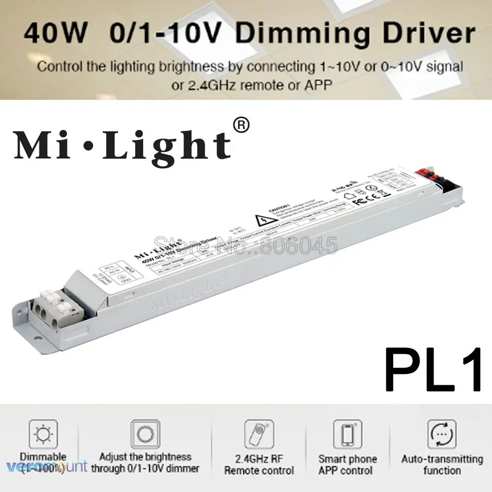 Драйвер затемнения Milight PL1 40 вт 0/1 ~ 10 в 2 4 ма светодиодный источник питания