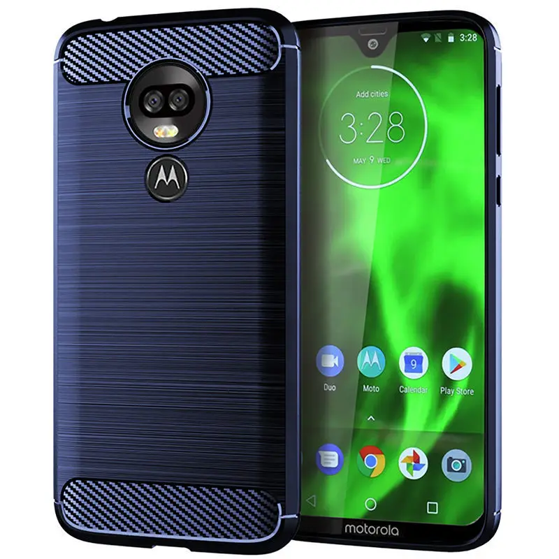 Carbon Fiber Silicone Bumper Soft Phone Case – Sleek Design Back Cover