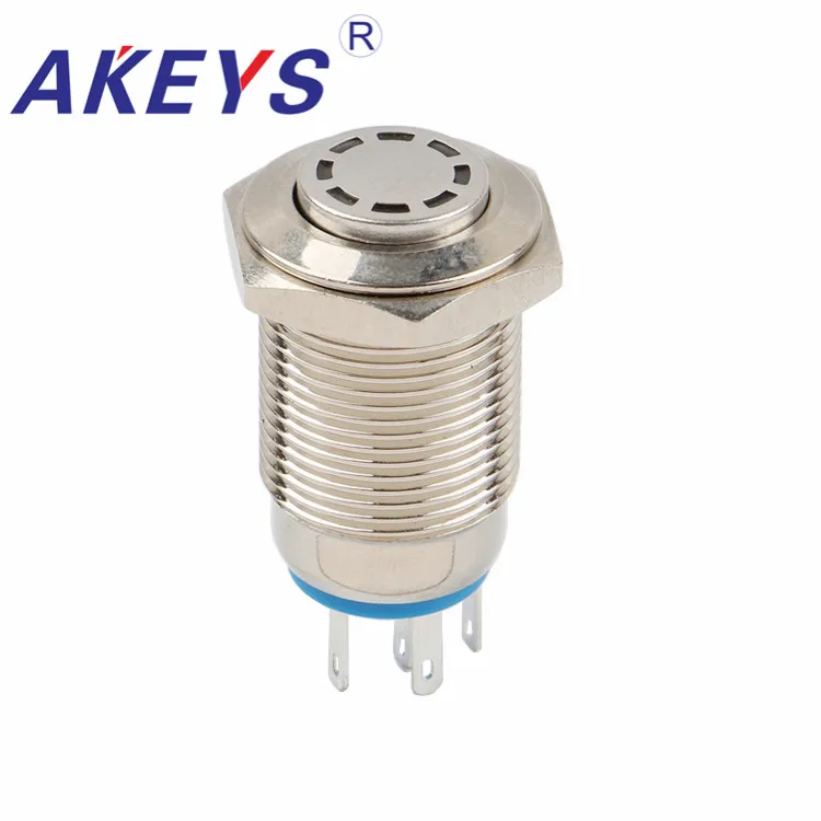 PX16B-G11Z-DD Metal Momentary Push Button 16mm LED Lighted Power Push Button