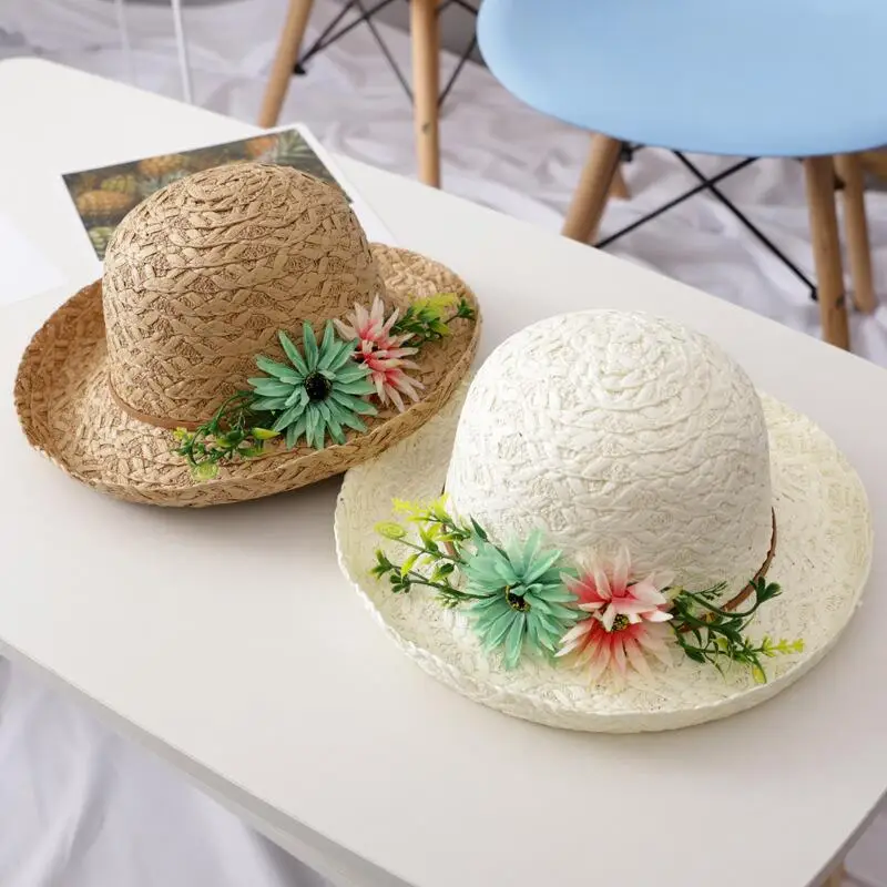 SUOGRY взрослый цветок плоский верх соломенная шляпа кружева бант пляжные шляпы 2018 Лето Весна Женская походная шляпа леди Boater солнцезащитные