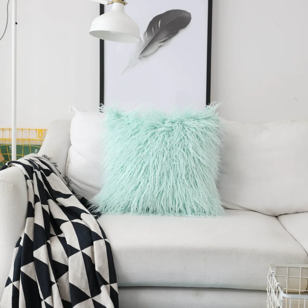 Однотонный чехол для подушки модный домашний диван длинные волосы наволочки декоративные для домашнего декора кровать комната 30*45 см, 45*45 см, 60*60 см