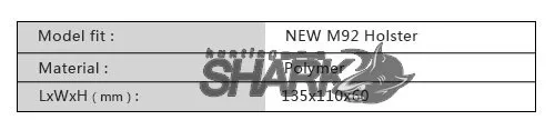 PPT Новое поступление Тактический кобура для M92/95 для охоты HS7-0033