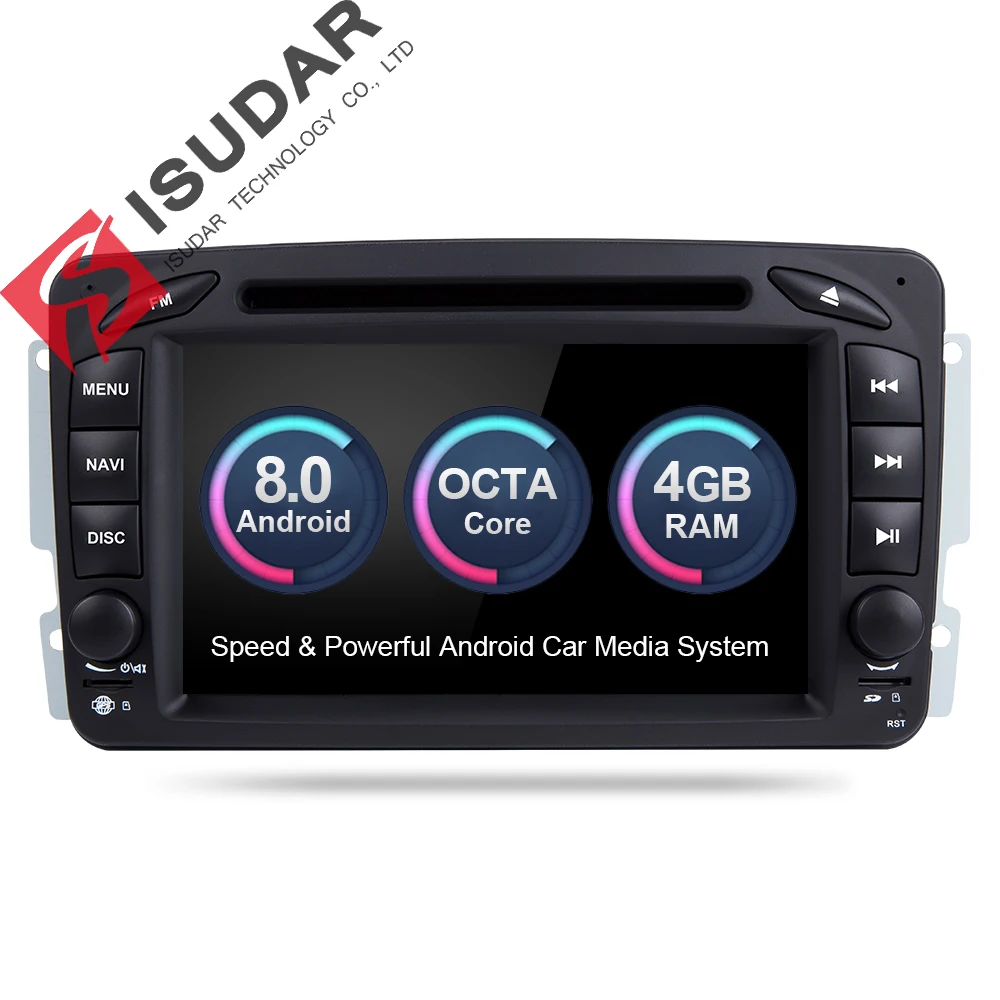 Isudar font b Car b font Multimedia player Android 8 0 GPS 2 Din font b