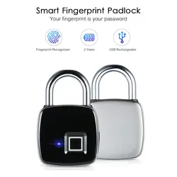USB Перезаряжаемые Smart Keyless Отпечатков пальцев замок IP65 Водонепроницаемый Anti-Theft замок безопасности двери Чемодан замок для чемодана Лидер