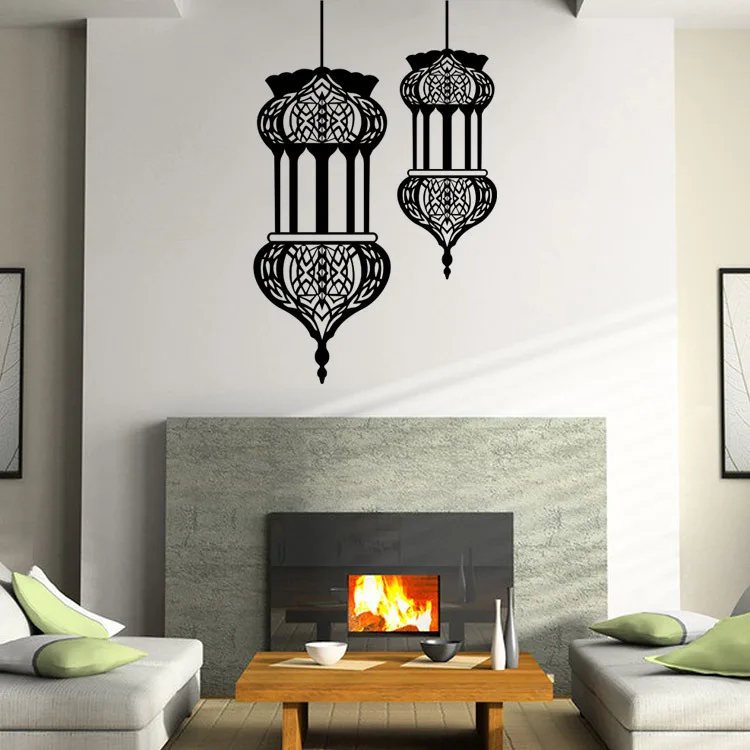 

Free Shipping black Wall Decoration Muslim building Vinyl Decal, wall Art Decor Wall Stickers 57x89.5cm CP1686