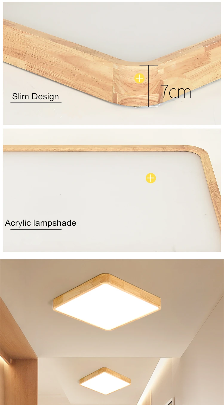 Simples e Moderno Lâmpada do Teto de Madeira Luzes de Teto para o Quarto Nordic Carvalho Ultra Fino Japonês Led Estudo Cozinha Sala Estar Varanda 5 lights for bedroom