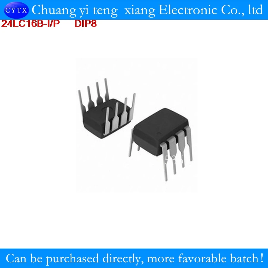 10 шт./лот 16к I2C автобус серийный EEPROM 24LC16 24LC16B 24LC16B-I/P | Электронные компоненты и