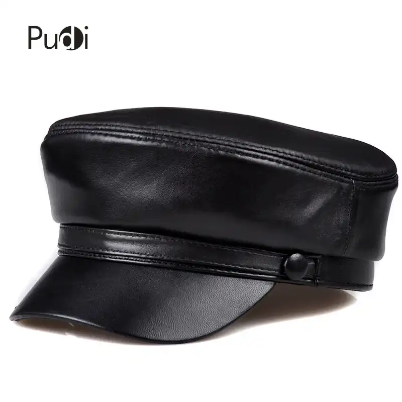 lambskin leather hats