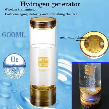 

Wireless transmission Hydrogen Rich Generator H2 water Electrolysis Separation Hydrogen and Oxygen Postpone aging glass cup