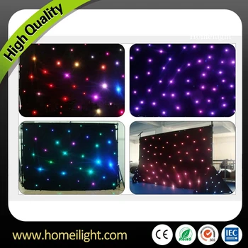

Double Decker Freproof Velvet 4*6m RGB Star Curtain LED Star Cloth for Wedding ,Party ,Stage Background