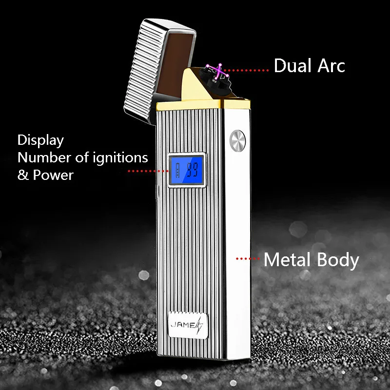 Брендовая USB Зажигалка металлическая электрическая дуговая плазменная Зажигалка Новинка ветрозащитная перезаряжаемая Зажигалка для сигар крутые