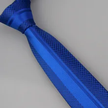 LAMMULIN мужские галстуки для костюма синий с королевскими синими вертикальными полосками галстук в клетку Тканый Жаккардовый обтягивающий галстук 6 см Свадебная вечеринка