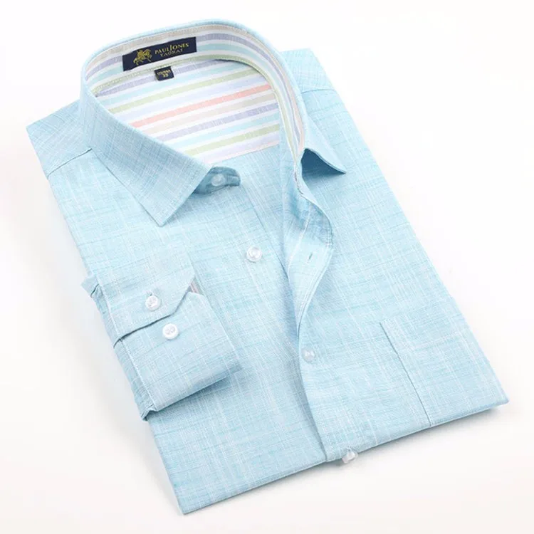 Новая весенняя льняная Повседневная рубашка, Мужская классическая рубашка с длинным рукавом, приталенная однотонная мужская модная рубашка 3XL YN10011