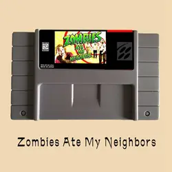 Zombies Ate My neighers 16 бит большая серая игровая карта для NTSC игрового игрока