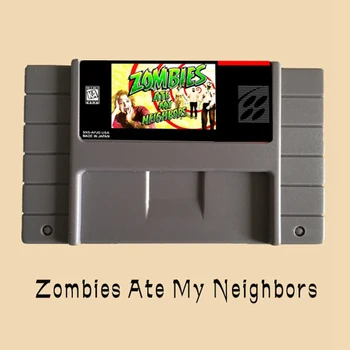 

Zombies Ate My Neighbors 16 bit Big Gray Game Card For NTSC Game Player