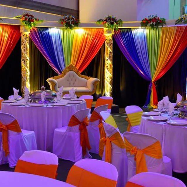 Multi Color Backdrop Colorful Rainbow Wedding Event Party Multi Color Backdrop Colorful Rainbow Wedding Event Party Banquet Stage Background Decoration