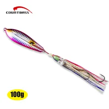 100g 3 5oz Japan Inchiku Jig with octoups assist hook Squid Jigging Bullet Jig Free shipping