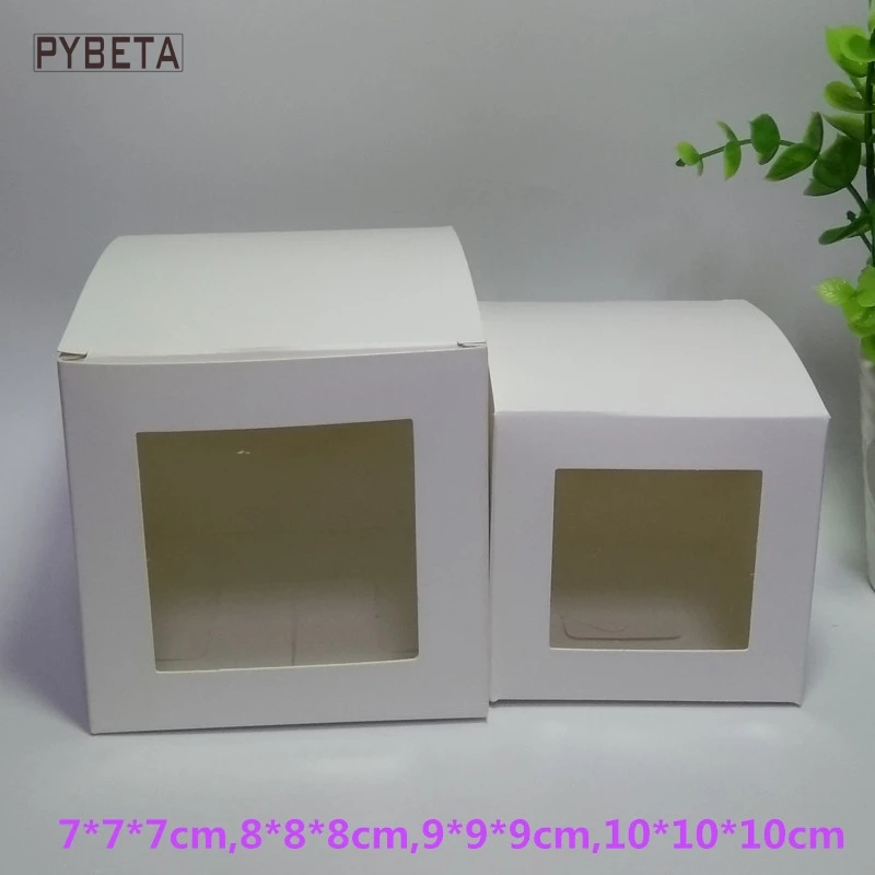 20pcs/lot-  White Paper Box Window Gift Box for DIY candle toys sample party favor package