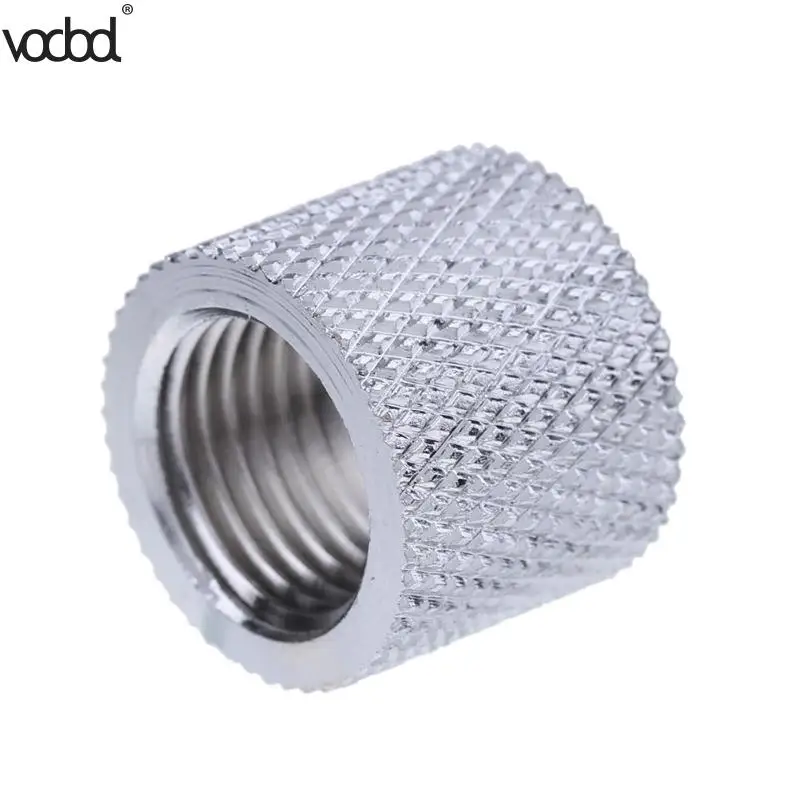 

VODOOL Silver G1/4 Inner Thread Water Tube Connector Adapter for PC Water Cooling Cooler System 17mm Diameter 15mm Length Tube