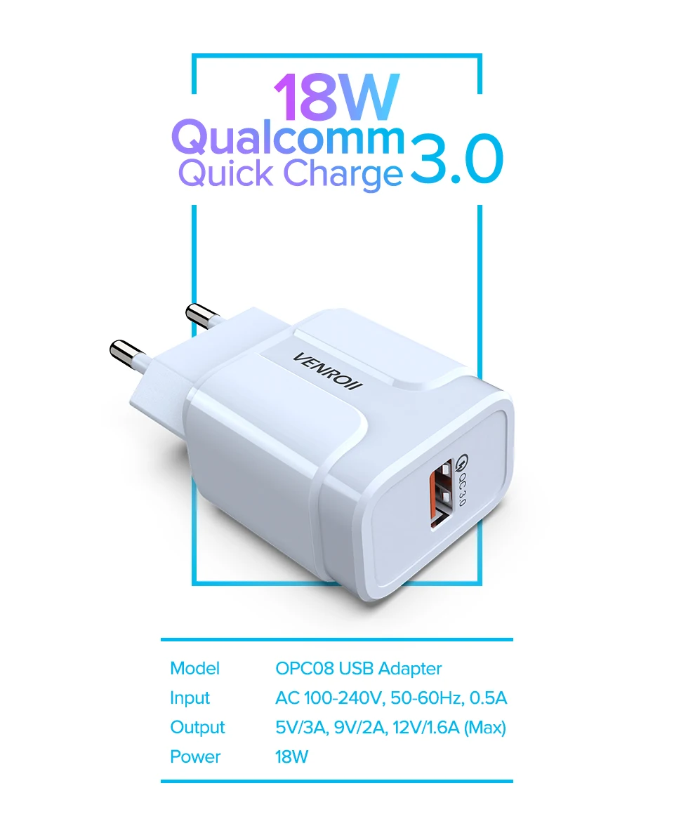 5 в 3 А USB зарядное устройство EU US Plug Quick Charge 3,0 адаптер для телефона Xiaomi 10 9 8 Redmi 18 Вт быстрое зарядное устройство для huawei Honor Oneplus LG