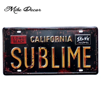

[ Mike86 ] CALIFORNIA SUBLIME Metal sign decor Retro Gift Craft Wall Plaque Pub decoration D-519 Mix order 30*15 CM