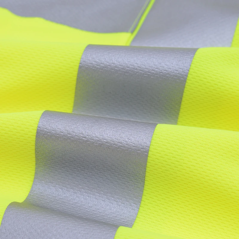 Светоотражающая рабочая одежда для безопасности футболка мужская летняя высокая видимость с короткими рукавами для работы в ночное время