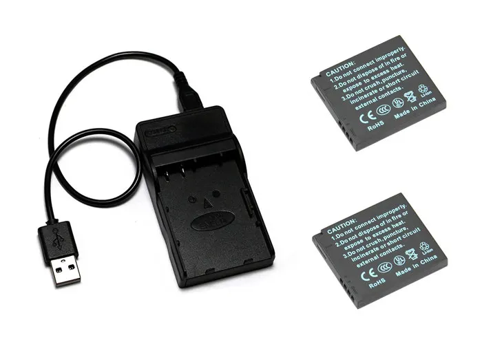 Battery Charger F/ Panasonic DMW-BCK7 Battery F/ Lumix DMC-FS14, DMC-FS16, DMC-F