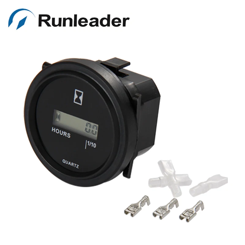 5 шт.) Runleader круглый цифровой lcd DC 4,5-90 в счетчик часов для морских ATV мотоциклов цепная пила газонокосилка снегоход гидроцикл