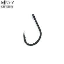 MNFT 100 шт. матовый черный с тефлоновым покрытием крючки для карпа кованые хвостовик захват колючие рыболовные крючки Размер 6 8