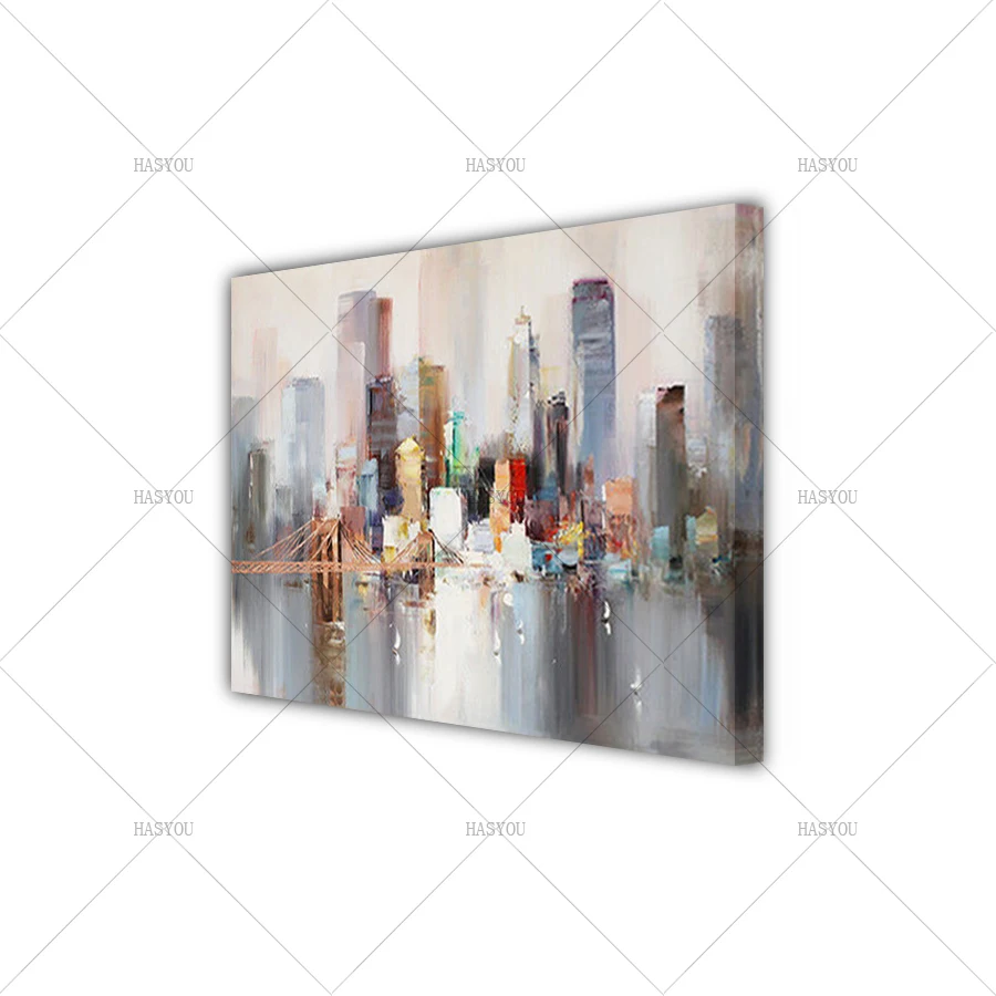 Modern-Landscape-New-York-Bridge-Hand-Painted-Canvas-Oil-Painting-Abstract-City-Building-Wall-Picture-for (3)