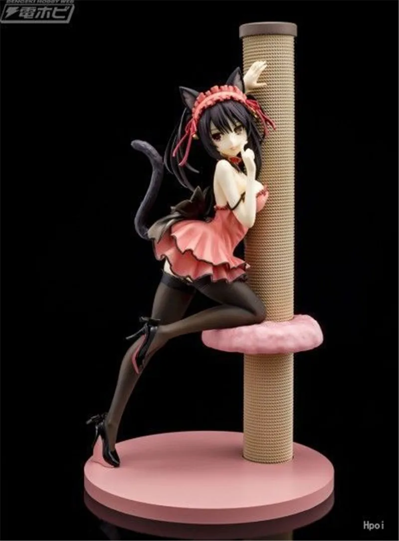 Date A Live Tokisaki Kurumi Action Figure Toys 2018 New Anime Sexy Black Cat Girl Catgirl Figuras Dolls Brinquedos Gift 23cm  (3)