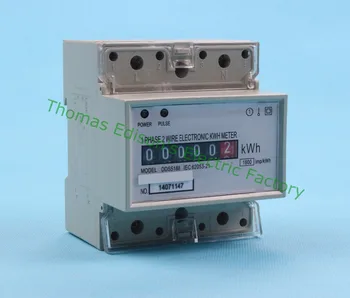 

10(60)A 220V 50HZ or 60HZ Single phase Din rail KWH Watt hour din-rail energy meter step motor impulse register dispaly