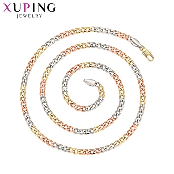 

Xuping Hyperbole Style Muticolor Plated Necklace Fashion Jewelry for Women Valentine's Day Gifts 45393
